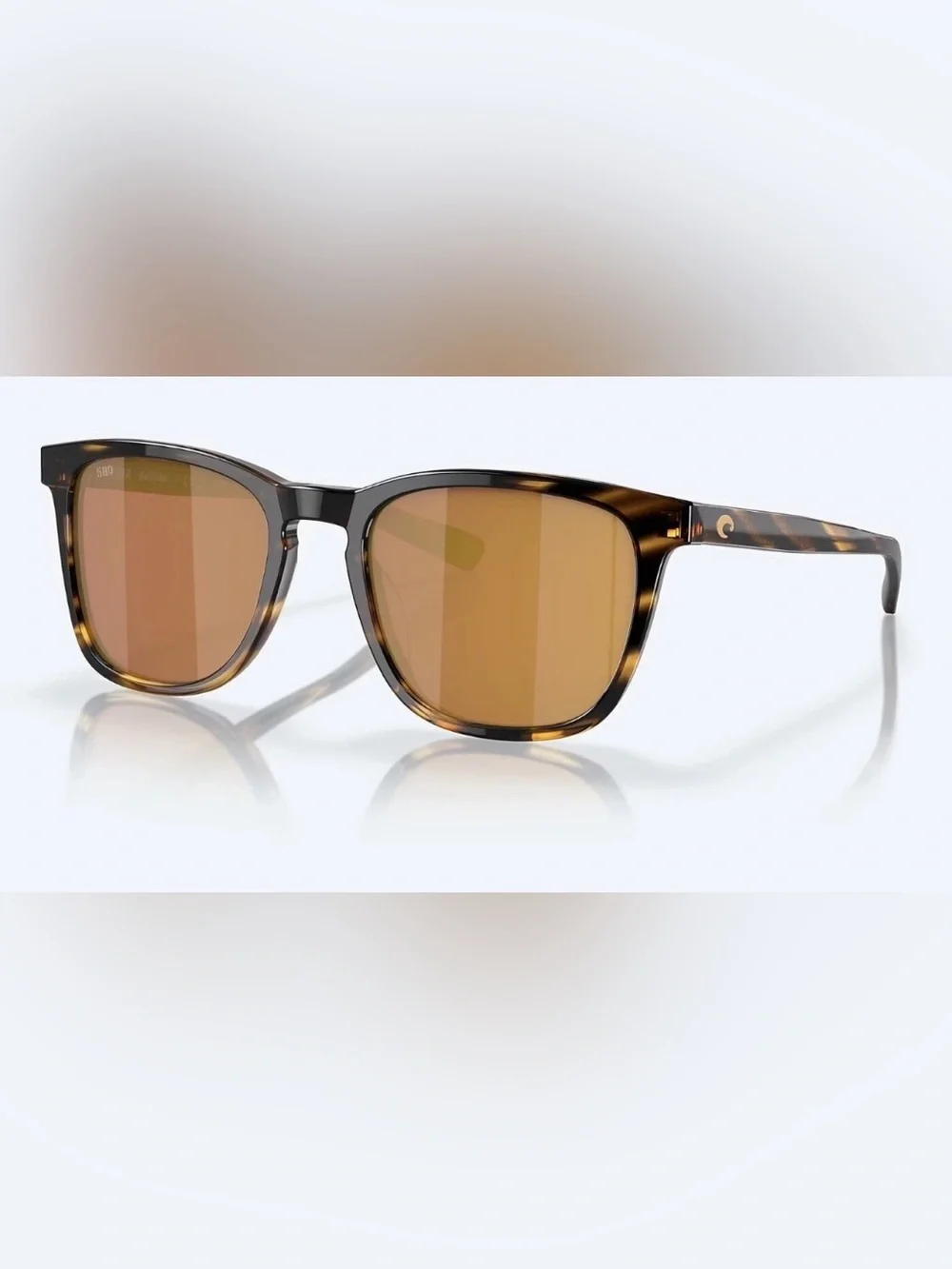 Costa Men’s Tortoise Brown Polarized Sunglasses Sullivan Bronze Mirror